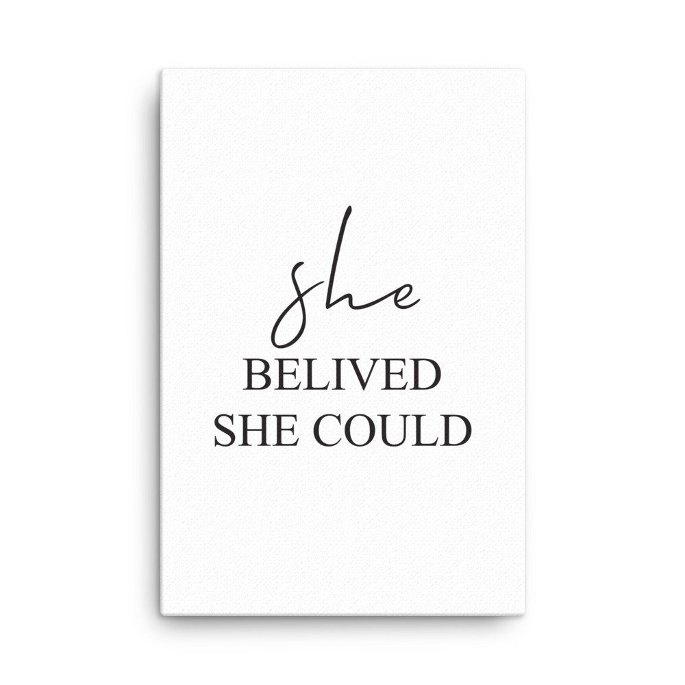 She Believed Canvas Wall Art D Cor Jamie London Clay