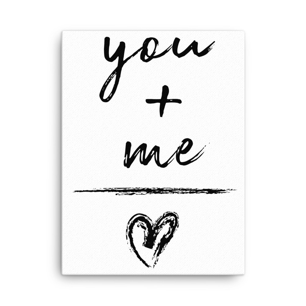 You + Me Canvas Wall Art Décor Jamie London Clay