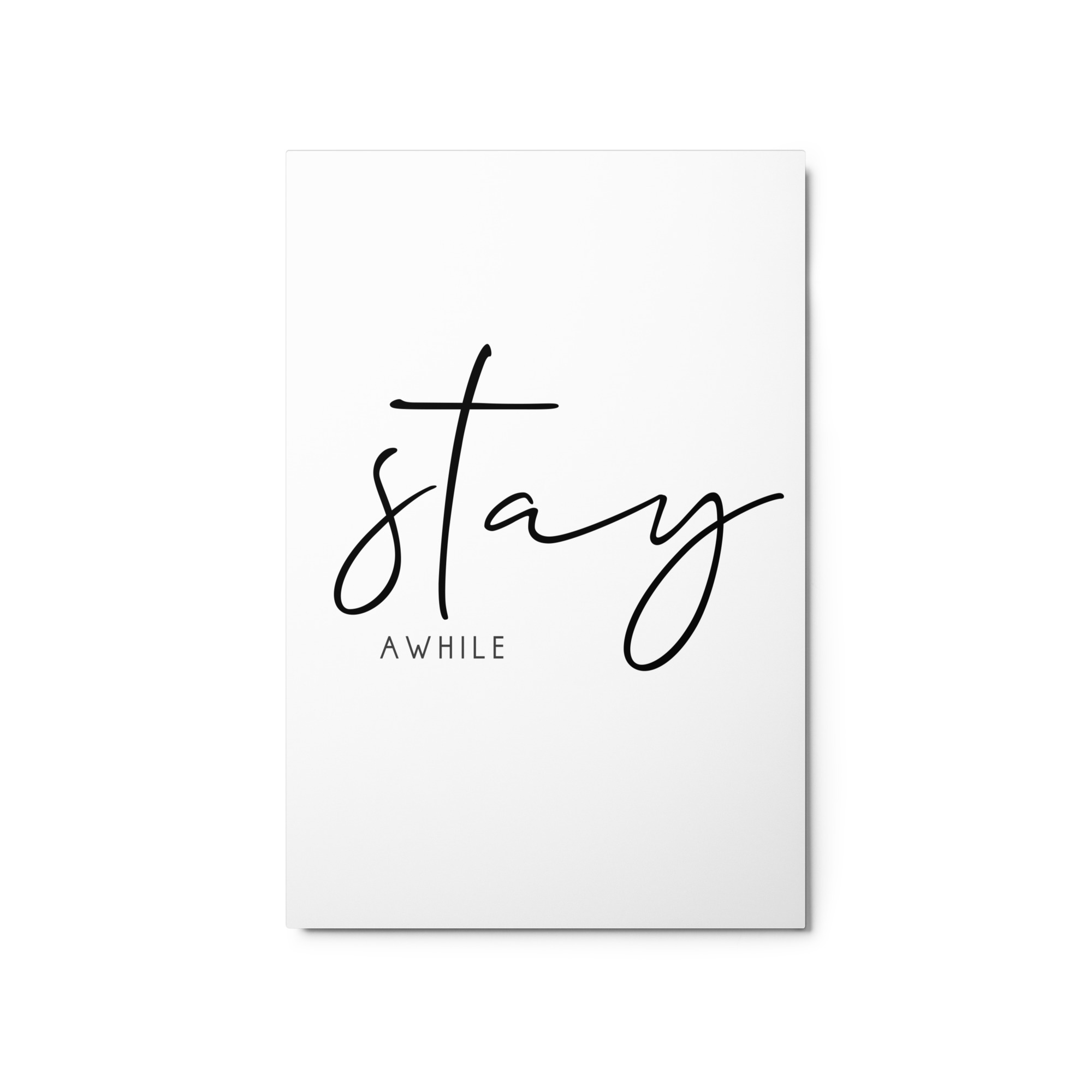 Stay A While – Metal Wall Art Décor | Jamie London Clay