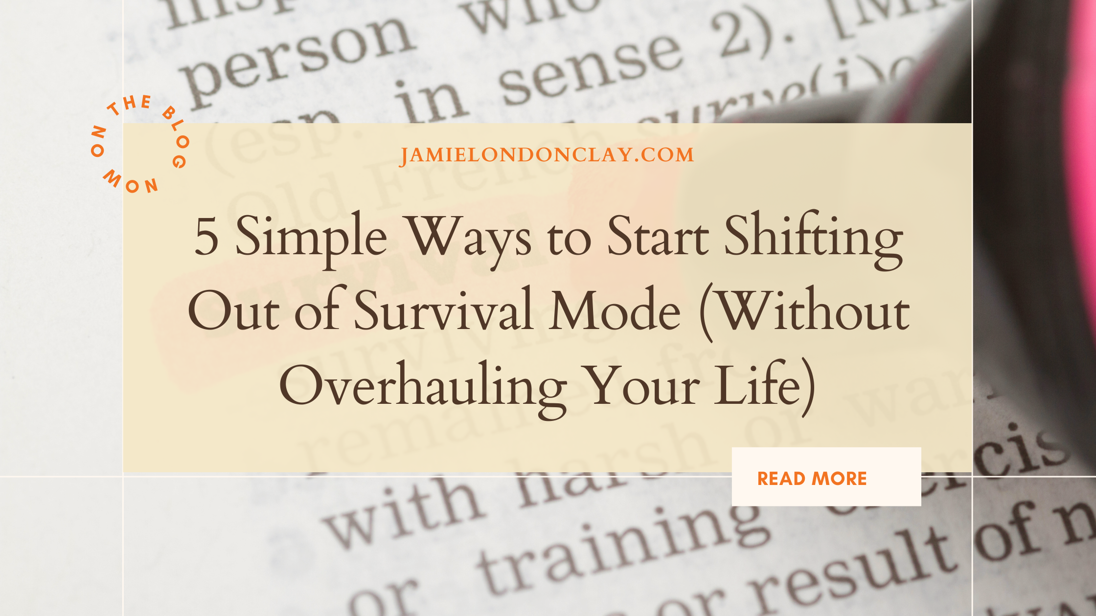 how to start shifting out of survival mode