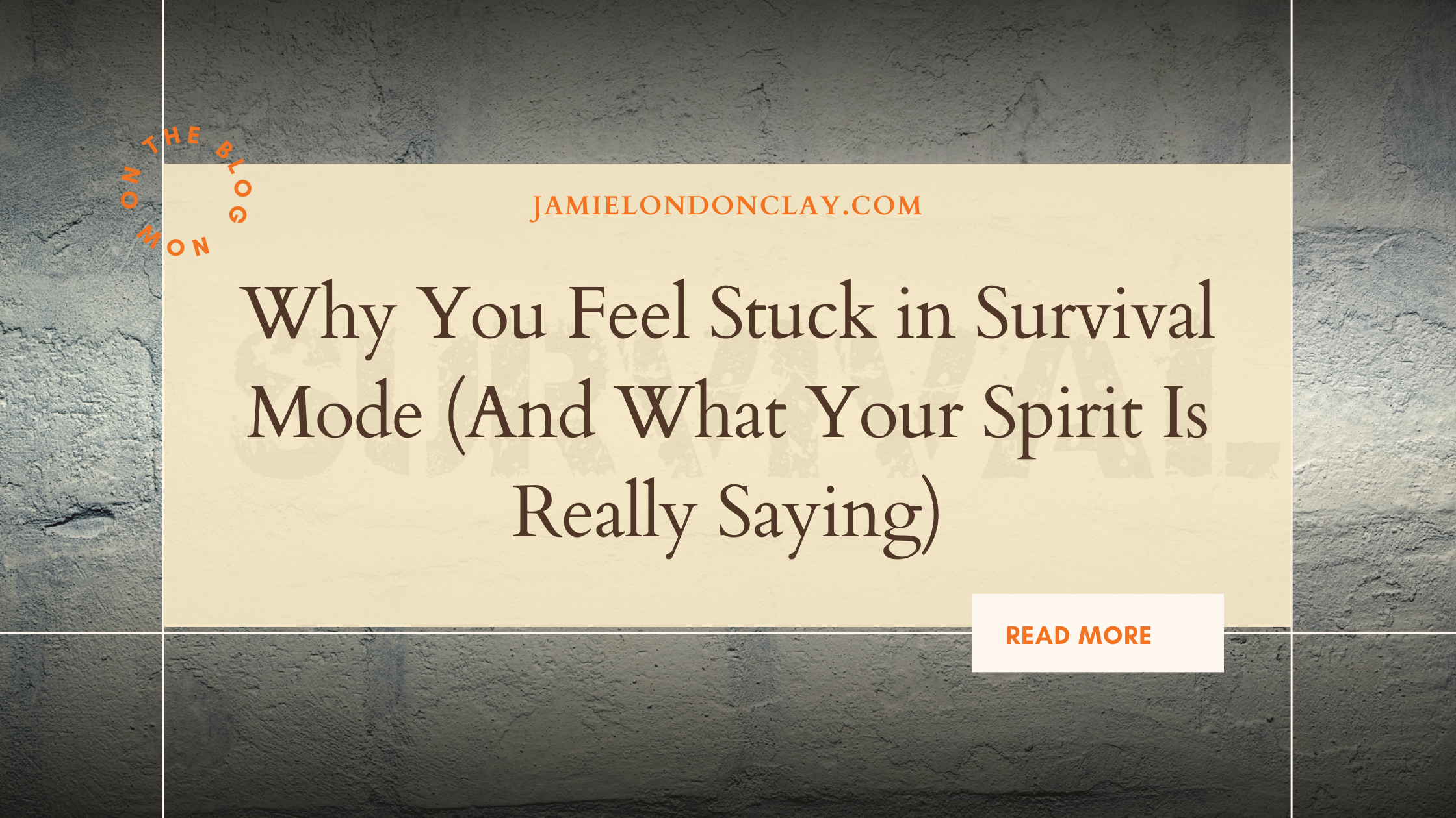 why you feel stuck in survival mode